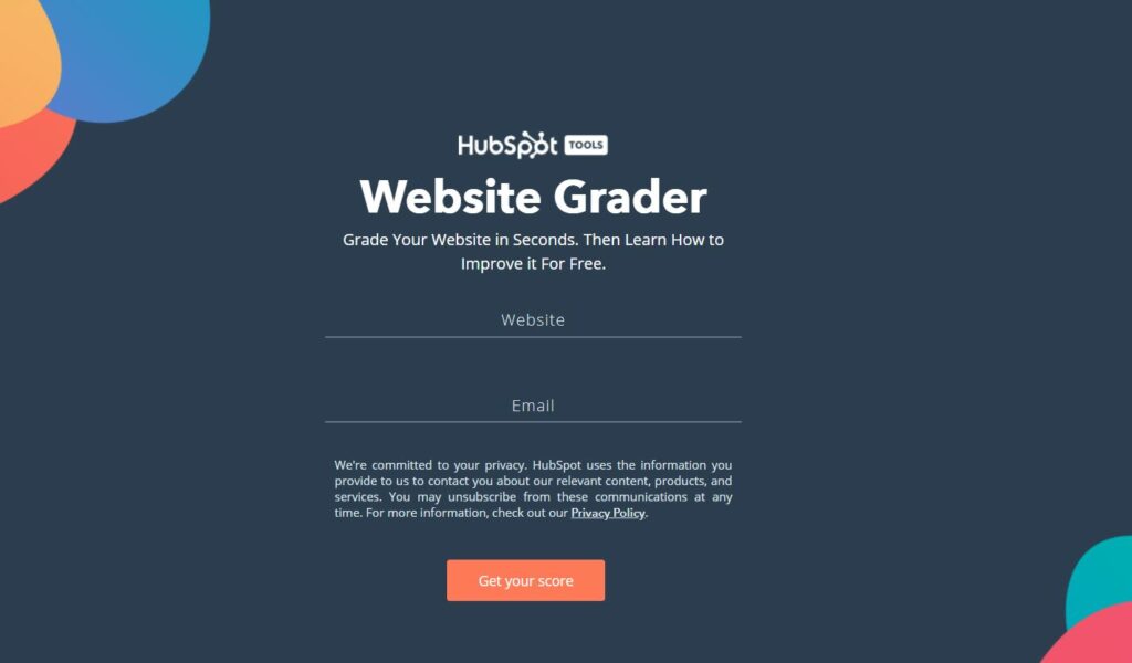 hubspot marketing grader