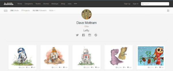 Designers To Follow On Dribbble Dave Mottram