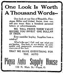 220px 1913 Piqua Ohio Advertisement   One Look Is Worth A Thousand Words