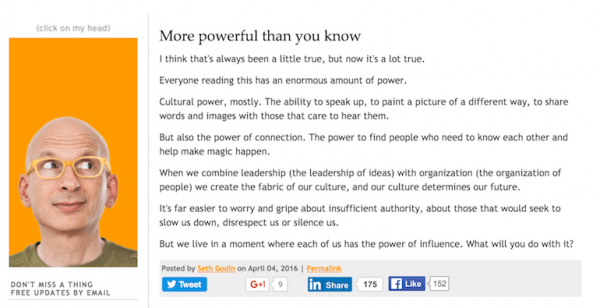 Seth Godin Blog 600x308