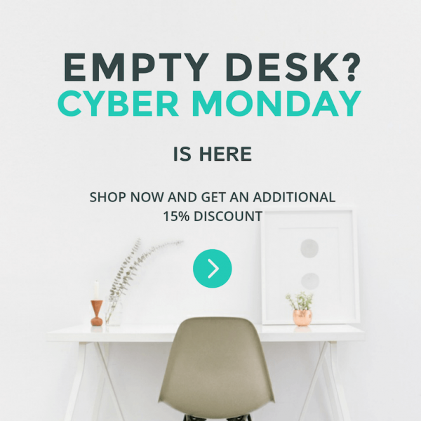 Cyber Monday discount chic banner ad template