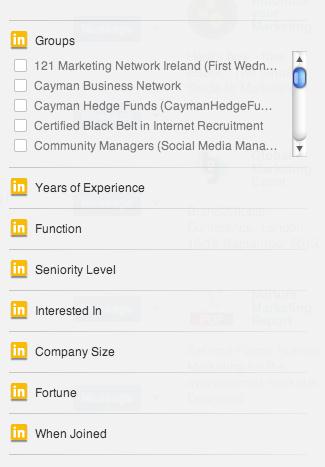 Right Hand Side Search Parameters