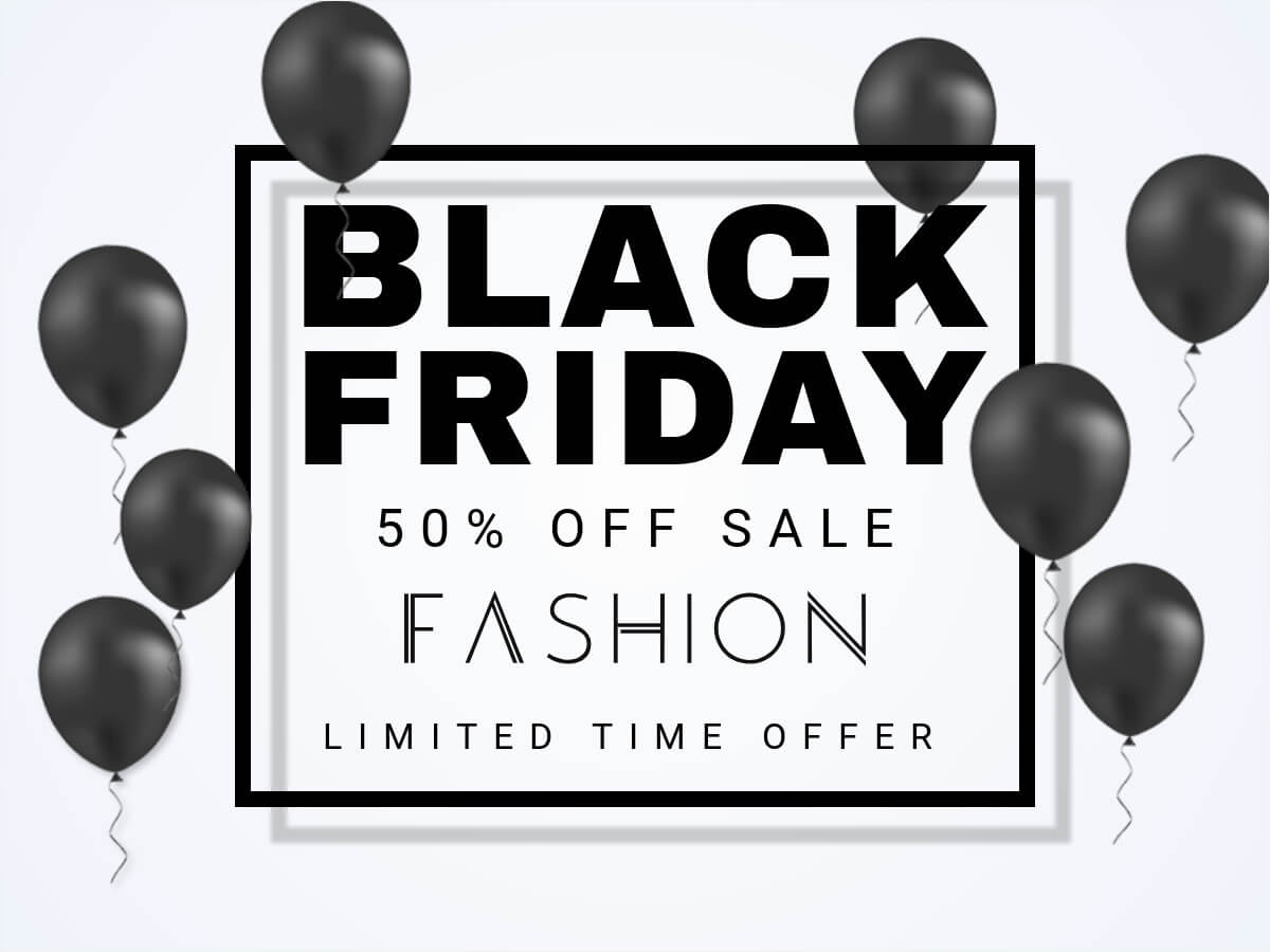 Black Friday banner baloons