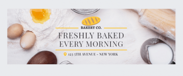 Playfair font in a bakery ad