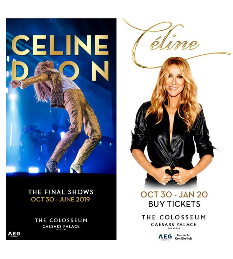 CELINE DION banners for concert