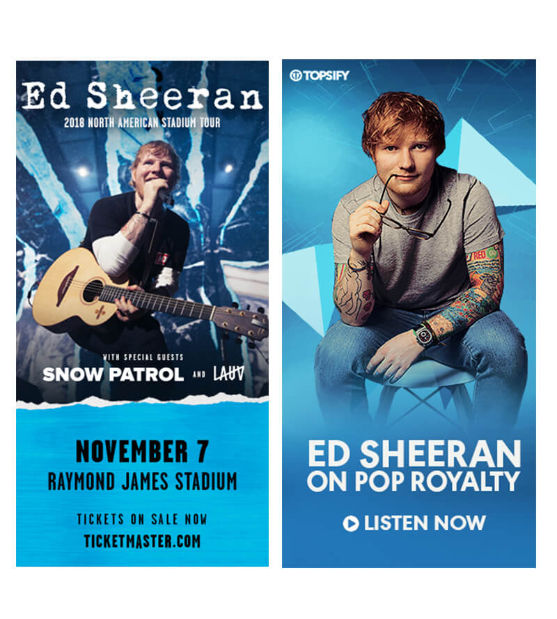 ed sheeran banners for concert