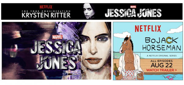 Jessica Jones, Bojack Netflix banner ads