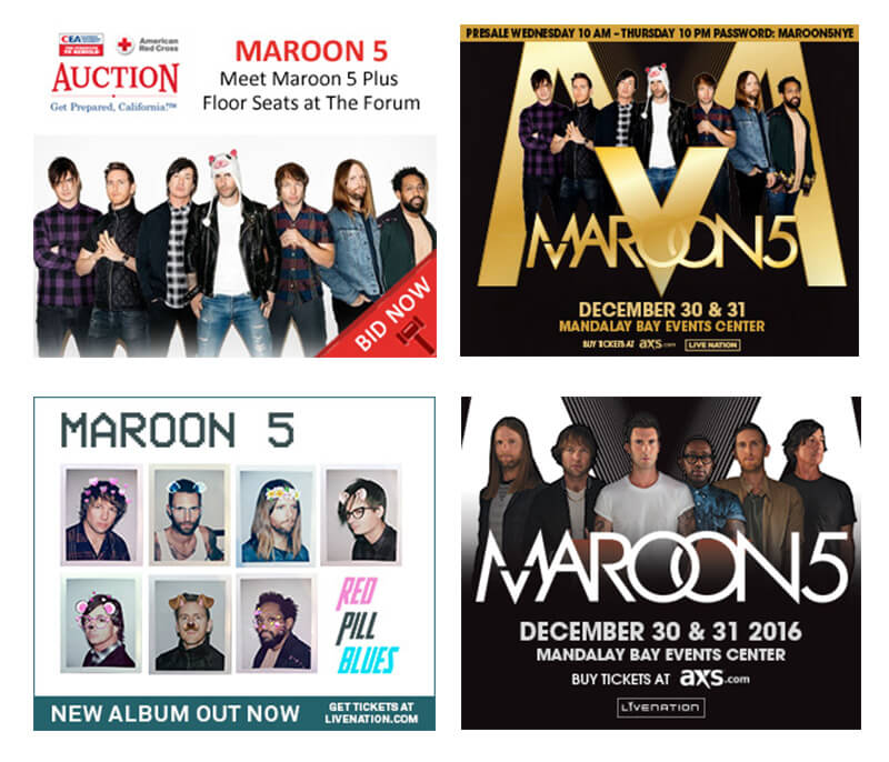 maroon 5 banners for concert