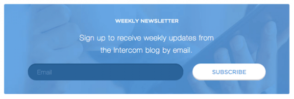 Weekly newsletter subscribe form