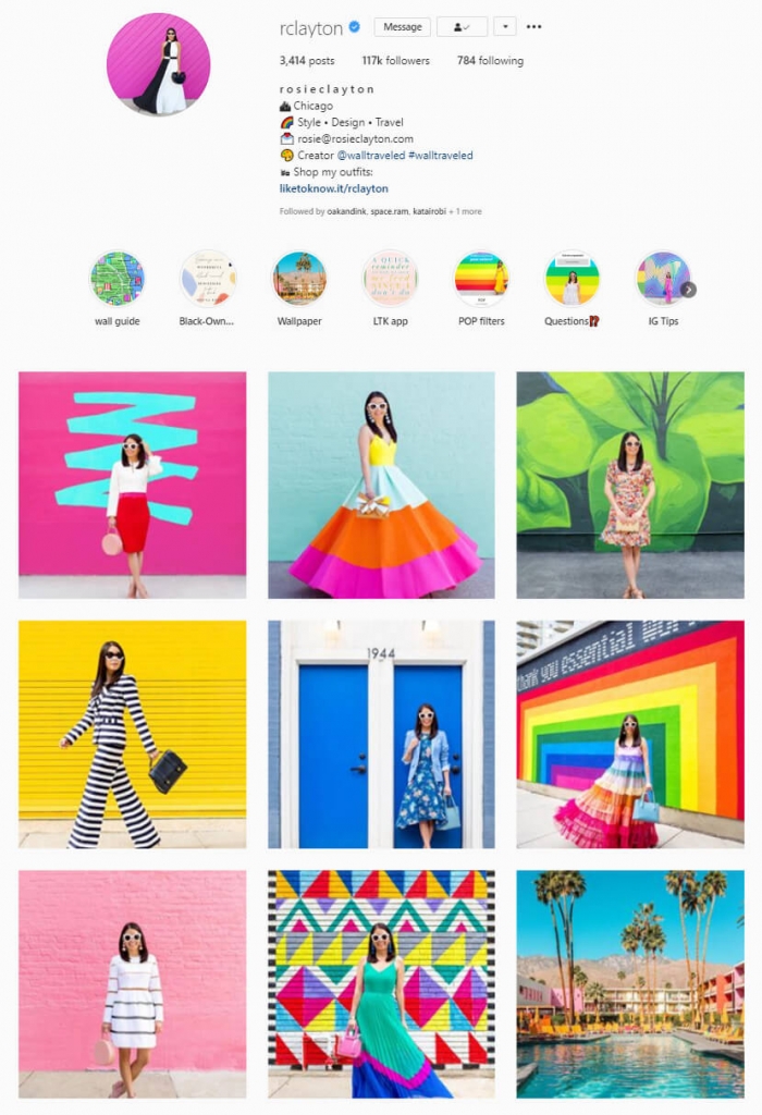 instagram feed color block theme