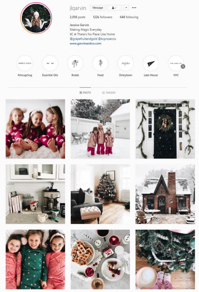 instagram feed ideas christmas theme