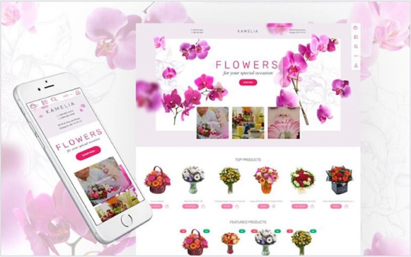 Parallax Flower Shop Responsive Shopify Theme