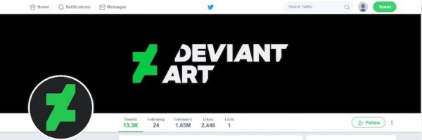 Deviant Art Twitter cover photo