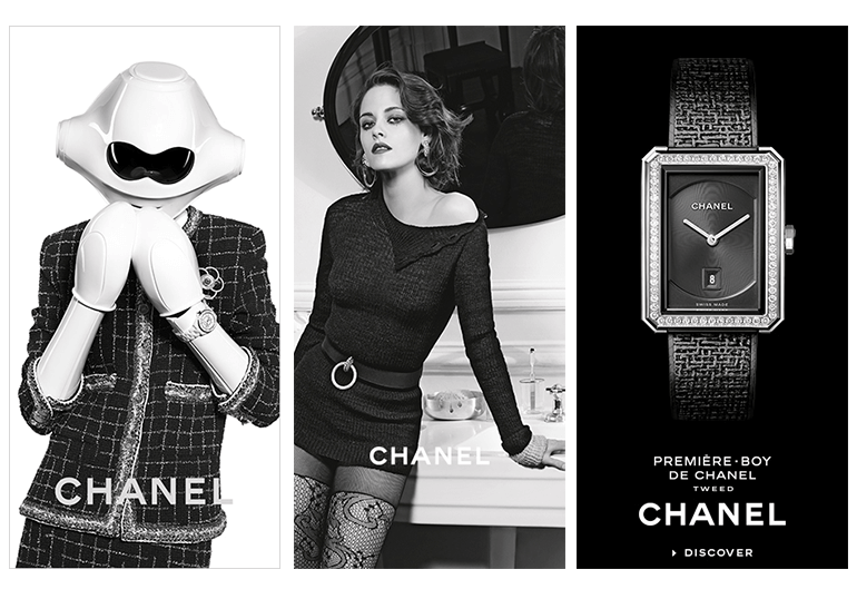 Chanel black and white banner example