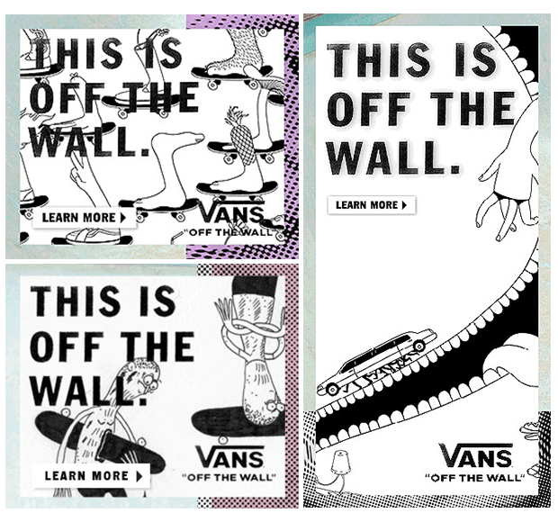 Vans black and white banner