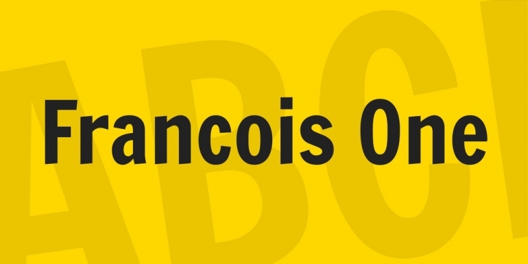 Francois One free banner font