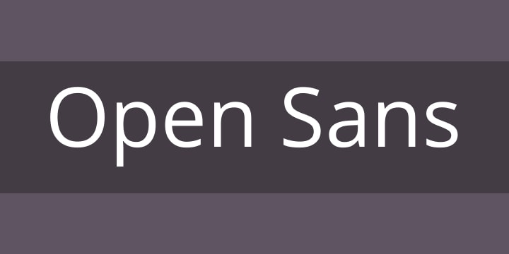 Open Sans font