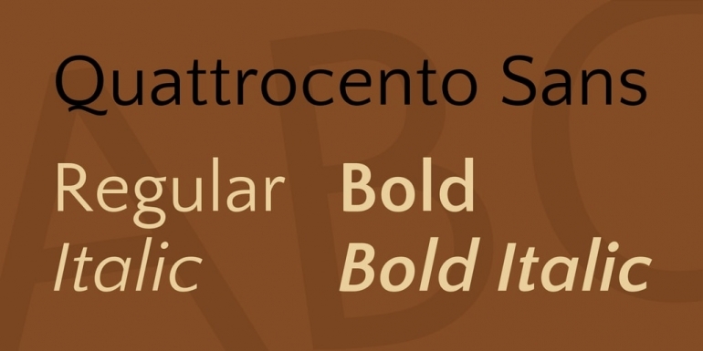 Quattrocento Sans font