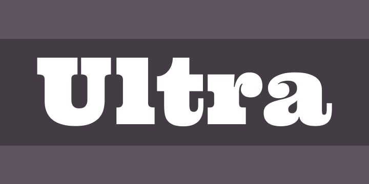 Ultra free banner font
