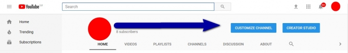 youtube channel customize