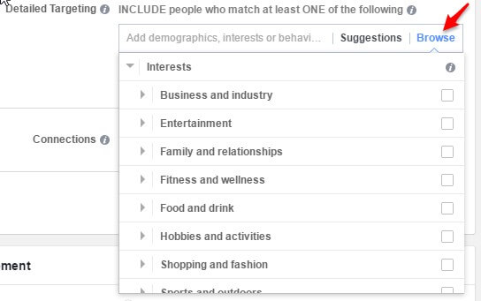 interest based facebook advertising