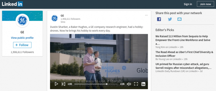 linkedin video ads example