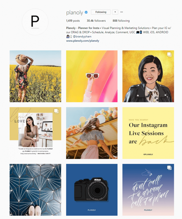 planoly instagram feed example