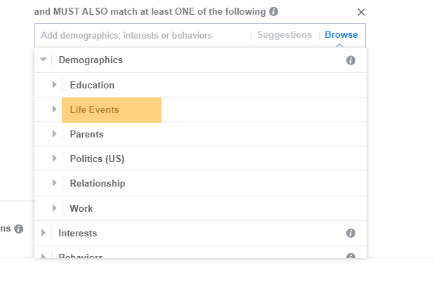 advertising platforms- facebook ads - audience segmentation 