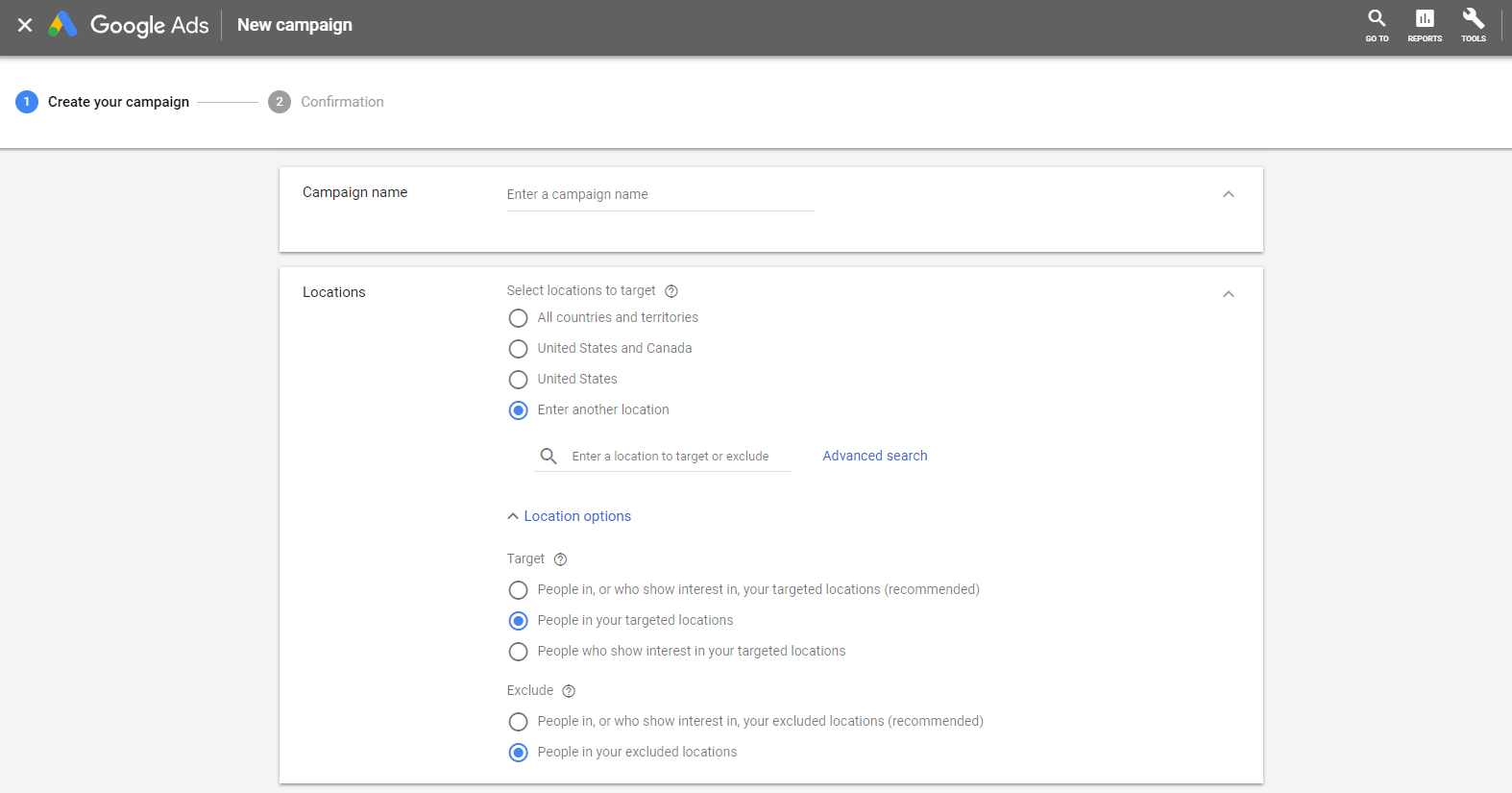 increase ctr - geotargeting setting 