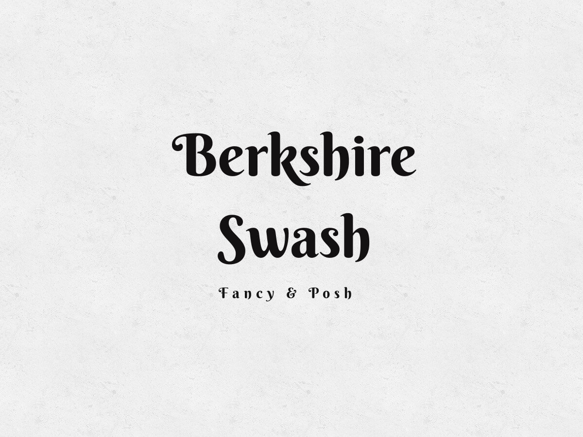 Berkshire Swash - fancy hand lettering script typography