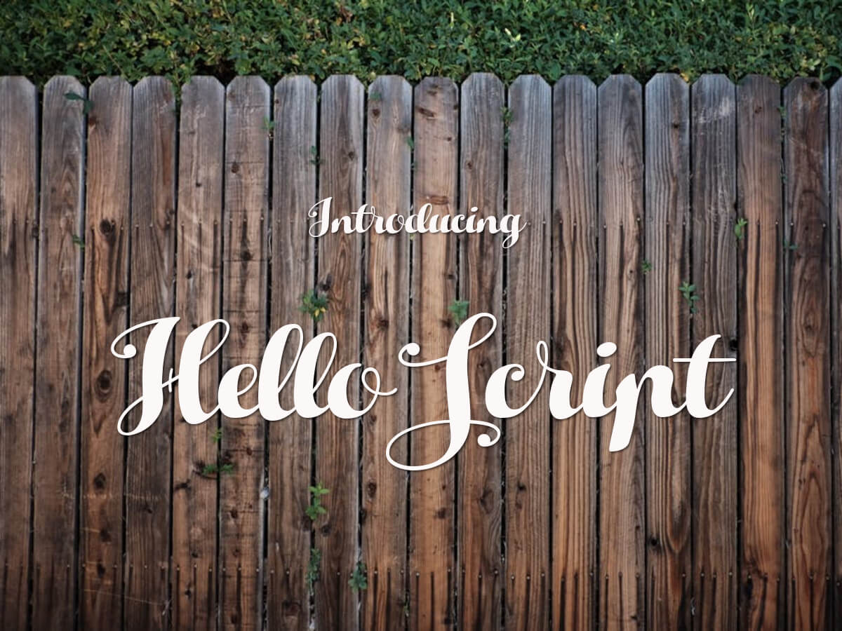 Hello Script - hand writen script