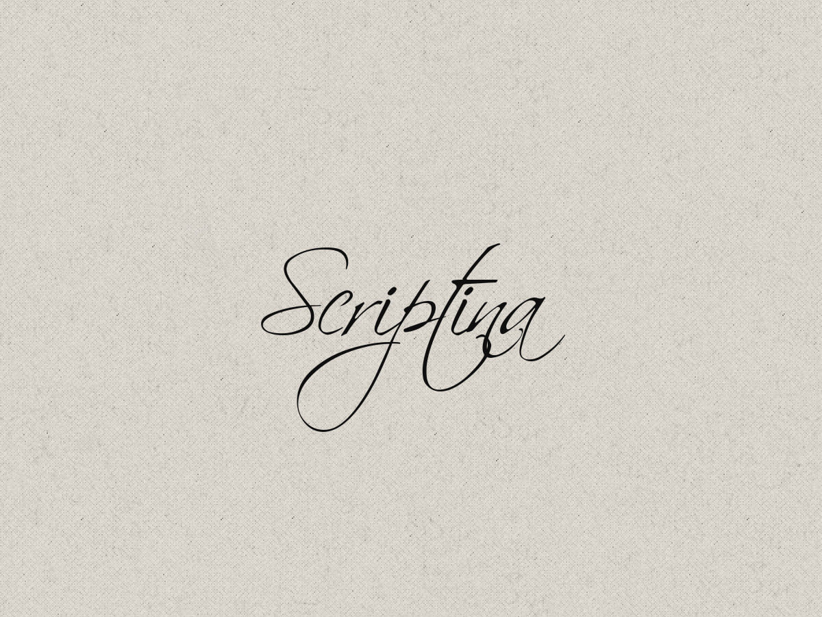 Scriptina - hand written font calligraphy