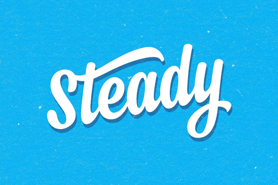 beautiful Steady vintage hand lettering script