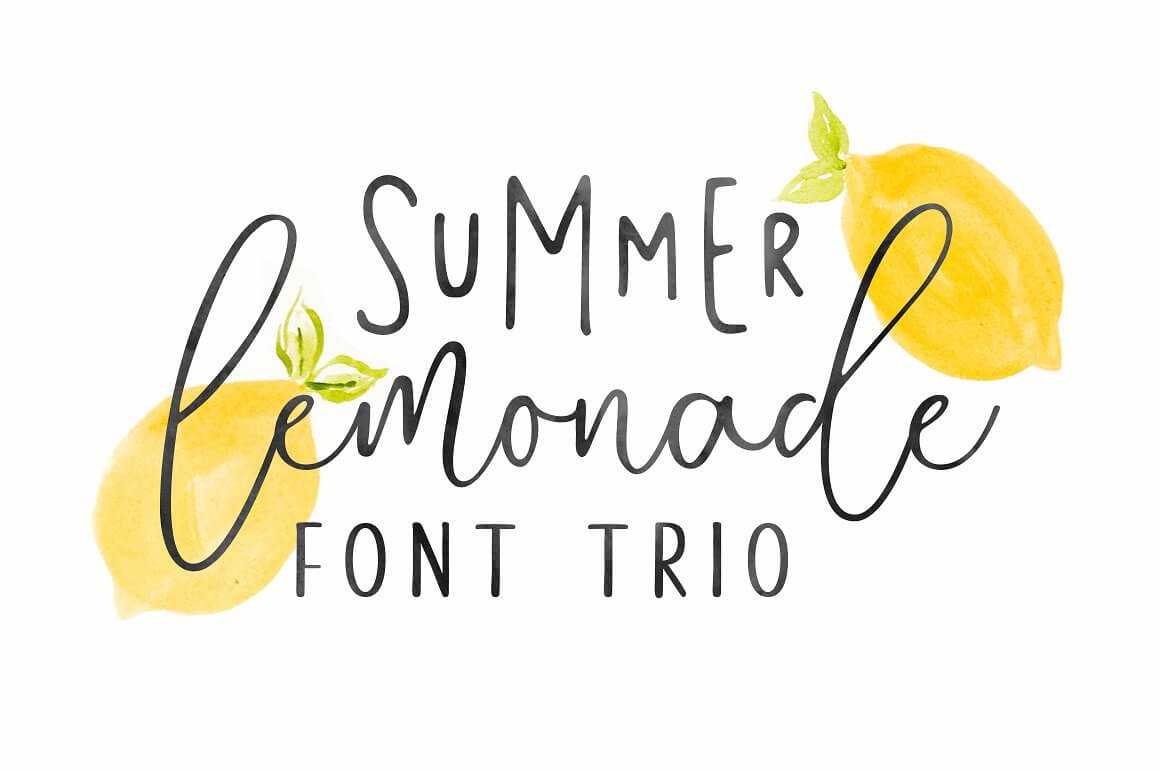 Summer Font - uppercase hand lettering script