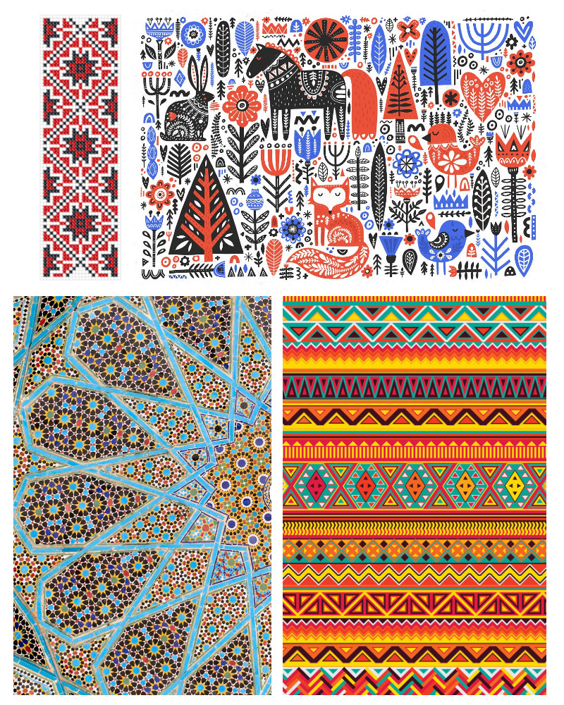 graphic design patterns - traditional patterns 