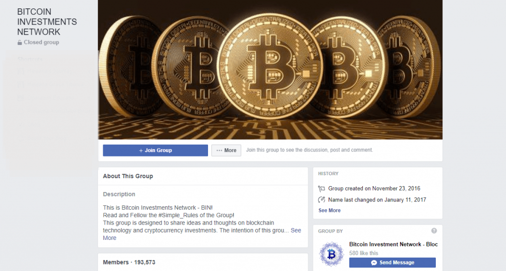Bitcoin Facebook Group Cover photo