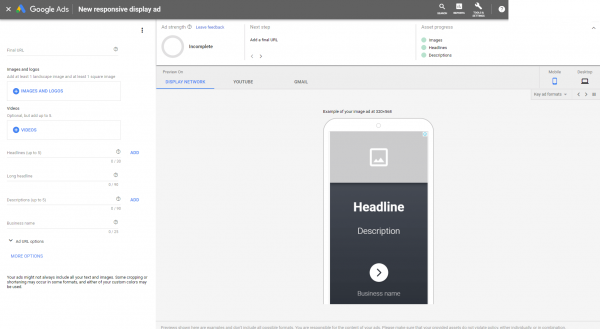 Google responsive display ad preview