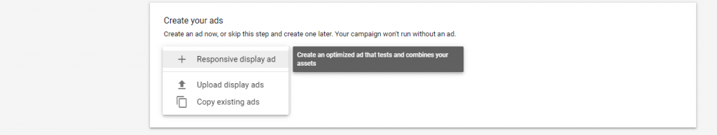 Google responsive display ad create 