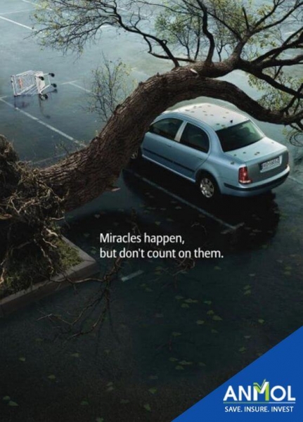 car insurance financial ad tree falling