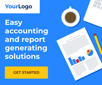 Easy Accounting online banner advertisement pencil coffee