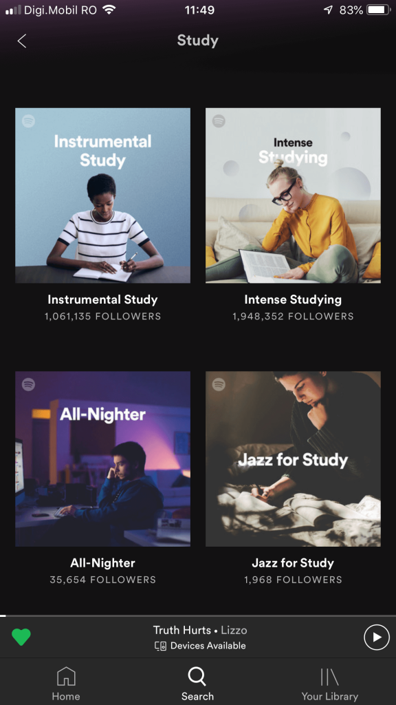 study playlist spotify cover