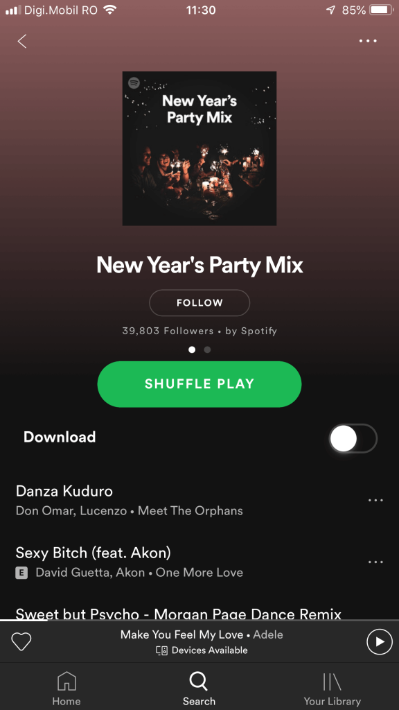 new years party mix playlist cover