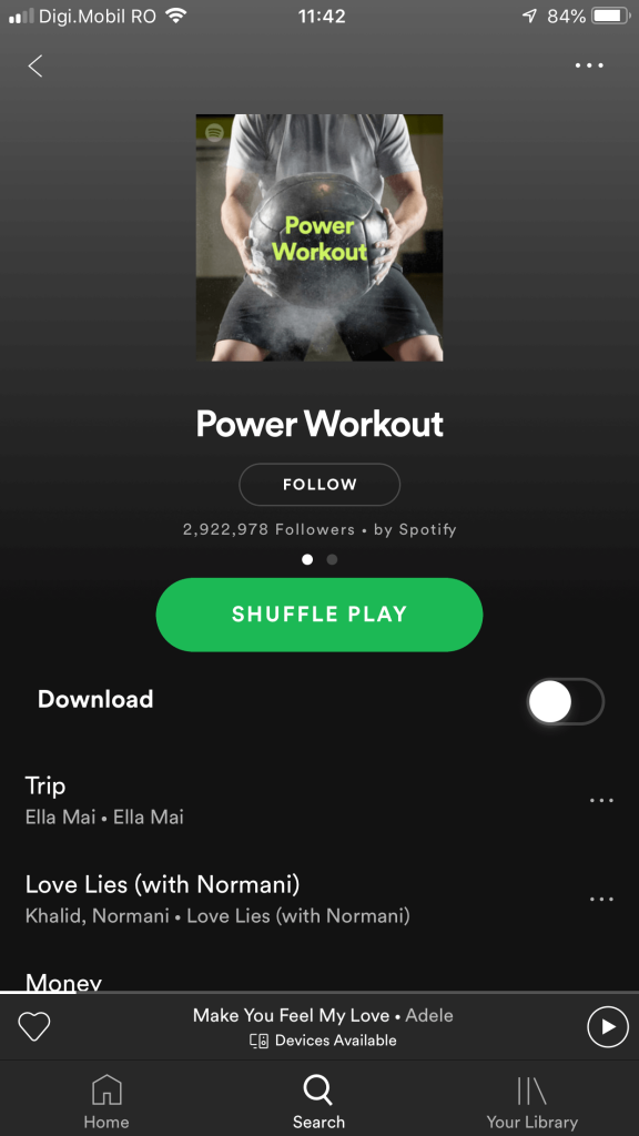 power workout playlist on spotify