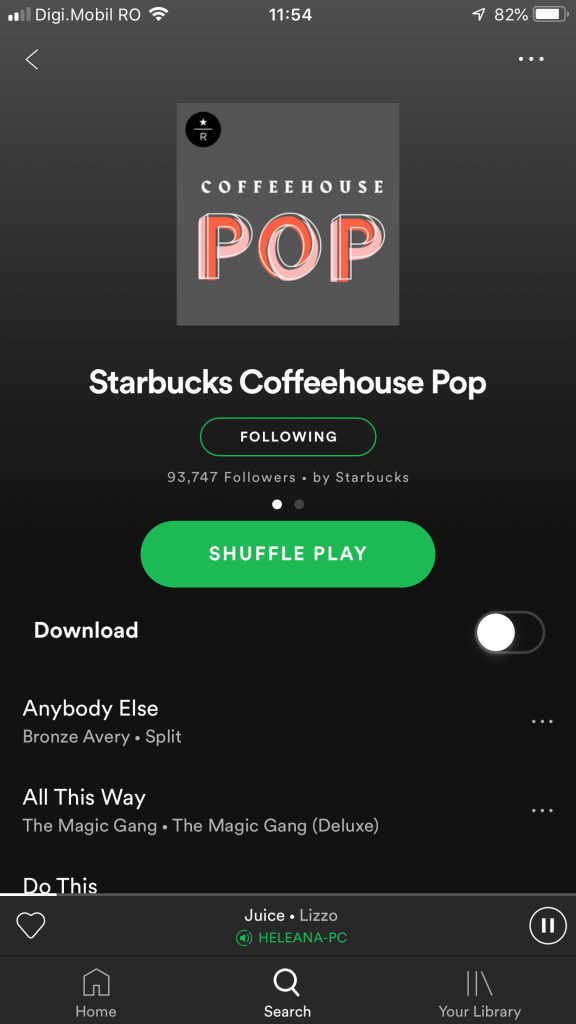 starbucks coffee house pop