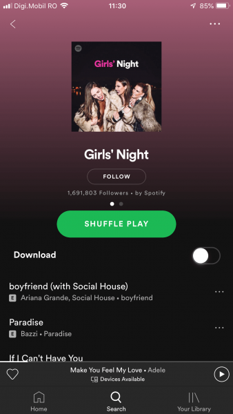 girls night spotify cover photo