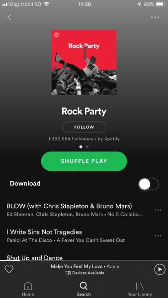 rock party spotify cover photo