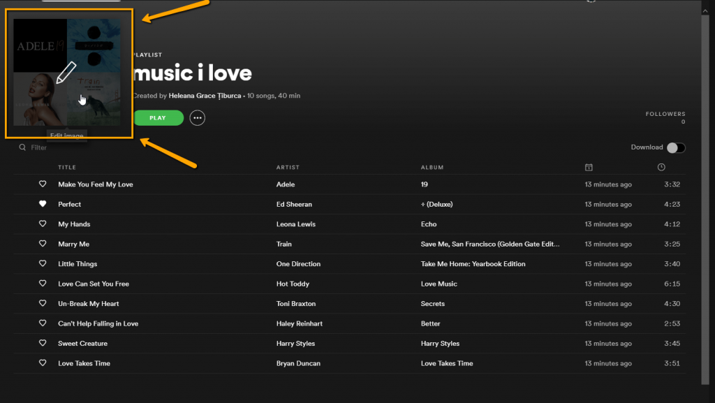 how to make a cover on spotify playlist