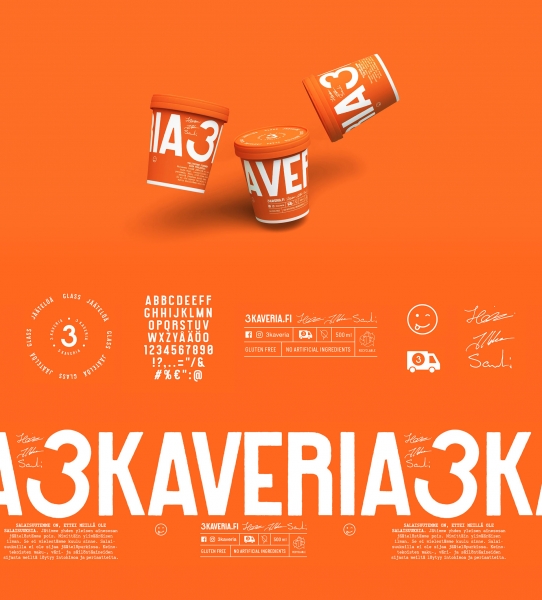 3 Kaveria Monochrome Packaging Example