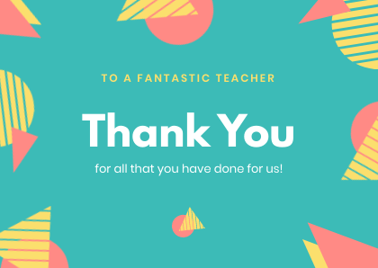 Thank You Card Template Creatopy triangles