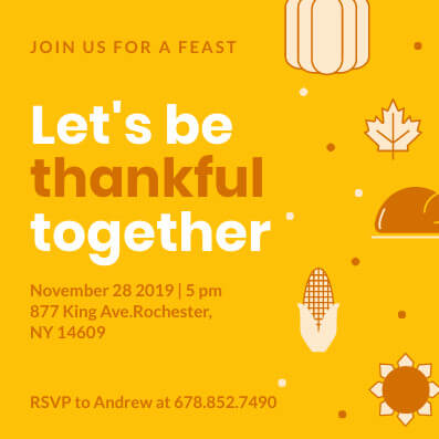 Thanksgiving Invitation